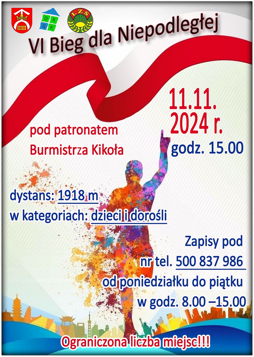 Plakat VI bieg dla niepodległej